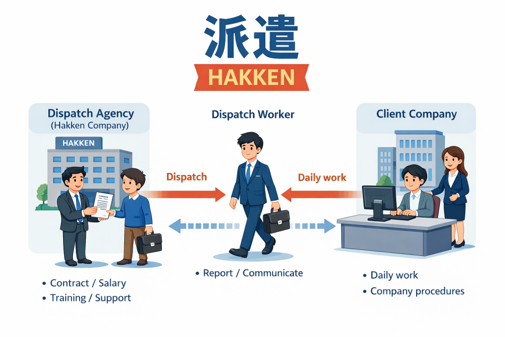 Hakken (派遣) – mô hình tuyển dụng/phái cử lao động rất phổ biến ở Nhật Bản
