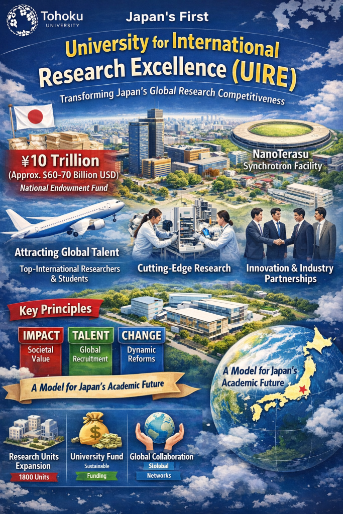 Đại học Tohoku và sáng kiến “Đại học hướng tới xuất sắc nghiên cứu tầm quốc tế” của Nhật Bản
